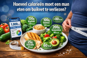 Hoeveel calorieën moet een man eten om buikvet te verliezen