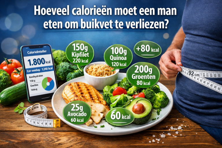 Hoeveel calorieën moet een man eten om buikvet te verliezen